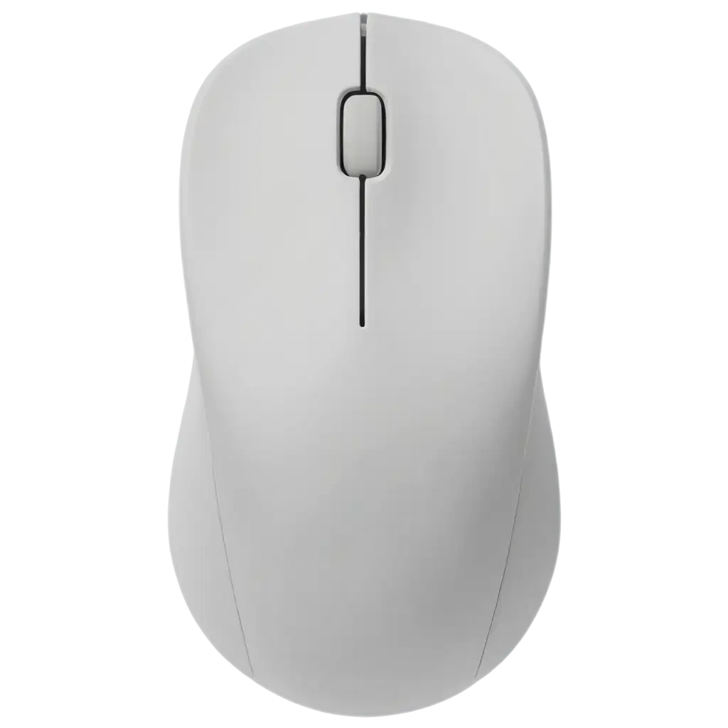 Matte-White-Minimalistic-Computer-Mouse-PNG-Top-View