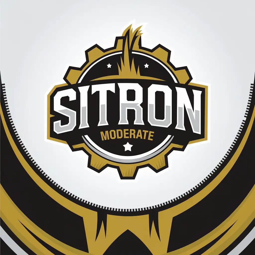 LOGO Design for Sitron Grass and Gear Symbol with Automotive Industry Theme