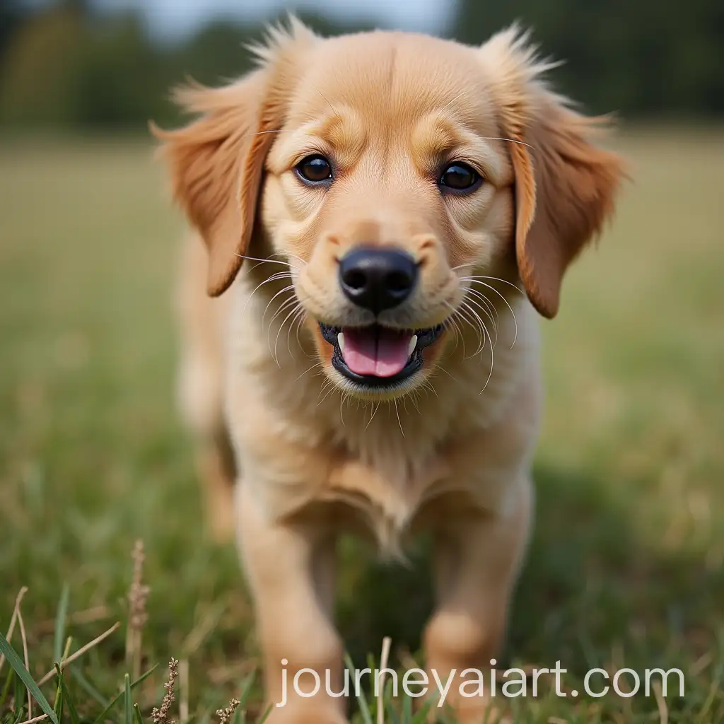 Playful-Dog-in-a-Lush-Green-Field