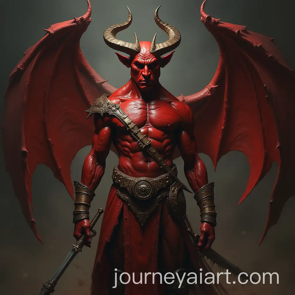 Mysterious-Devil-with-Sword-Impaled-in-Chest-for-Dark-Fantasy-Art