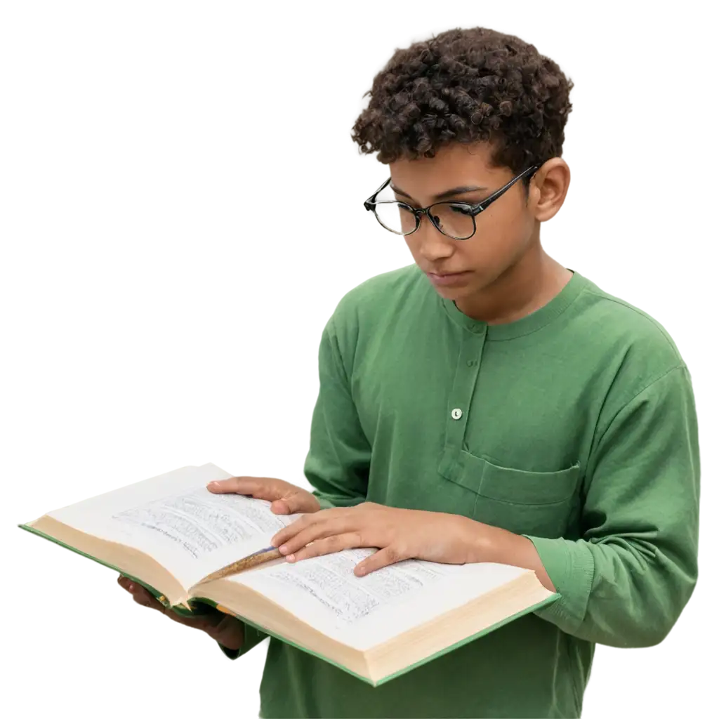 Young-Person-Reading-AlQuran-PNG-Image-for-Spiritual-and-Educational-Use