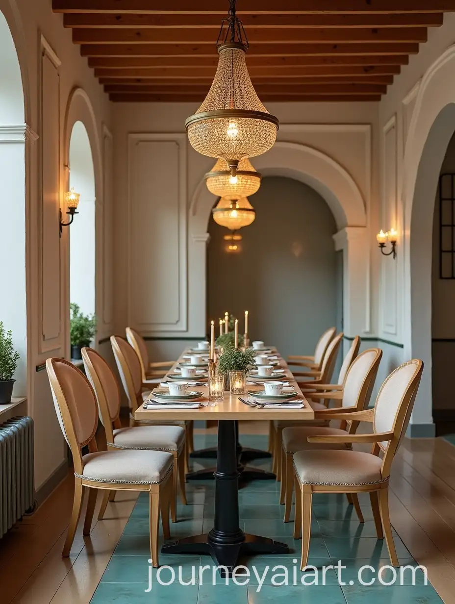 Luxury-MediterraneanStyle-Dining-with-Trendy-Chandeliers-and-Elegant-Table-Settings