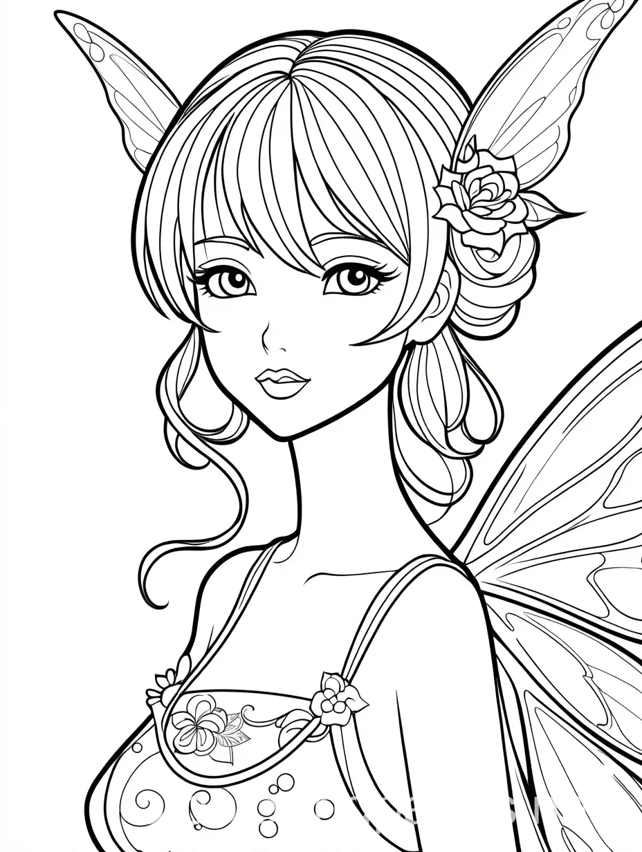 Anime-Fairy-Coloring-Page-with-Shimmering-Gloss-and-Large-Lips