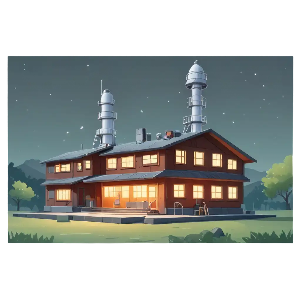 Nighttime-Animated-Cartoon-Scene-with-Science-Base-in-PNG-Format