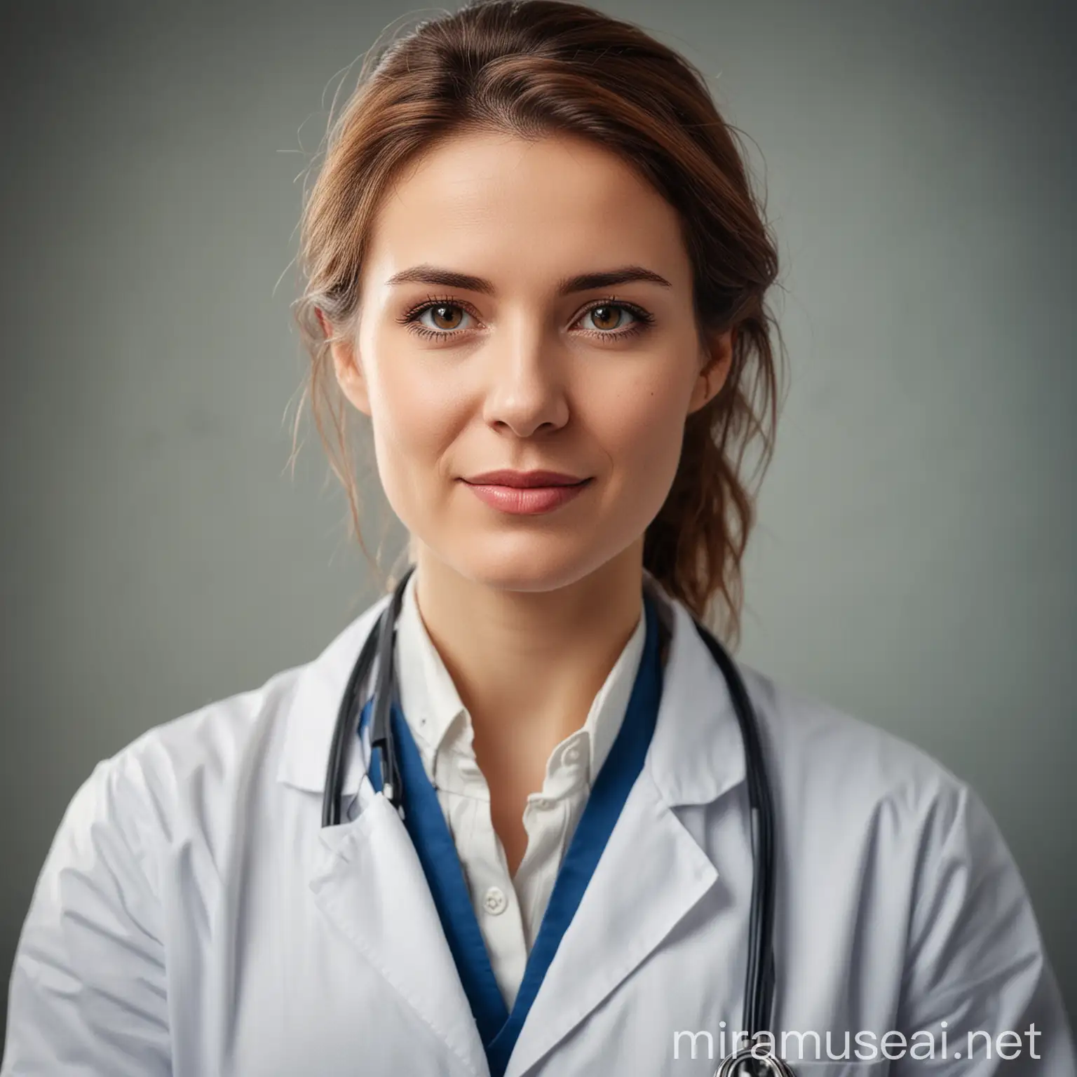 Portrait of a Female Doctor in Professional Attire