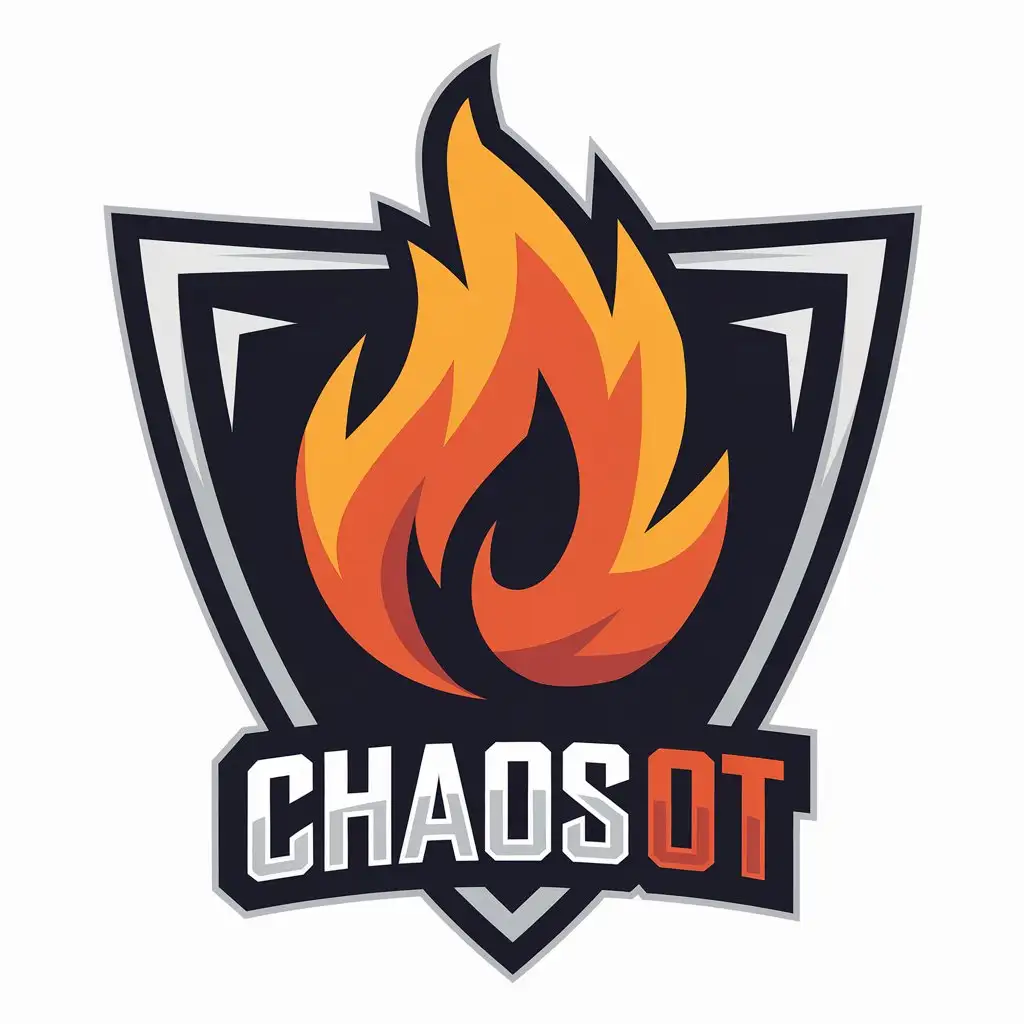 LOGO Design For Chaos OT Fiery Symbol with a Modern Touch