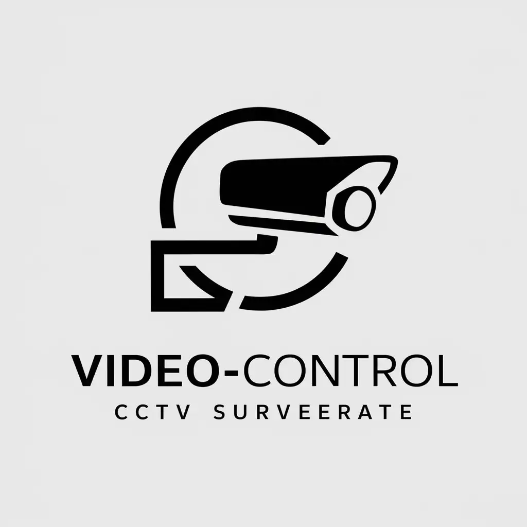 a vector logo design,with the text "Video-control", main symbol:CCTV surveillance,Moderate,be used in Others industry,clear background