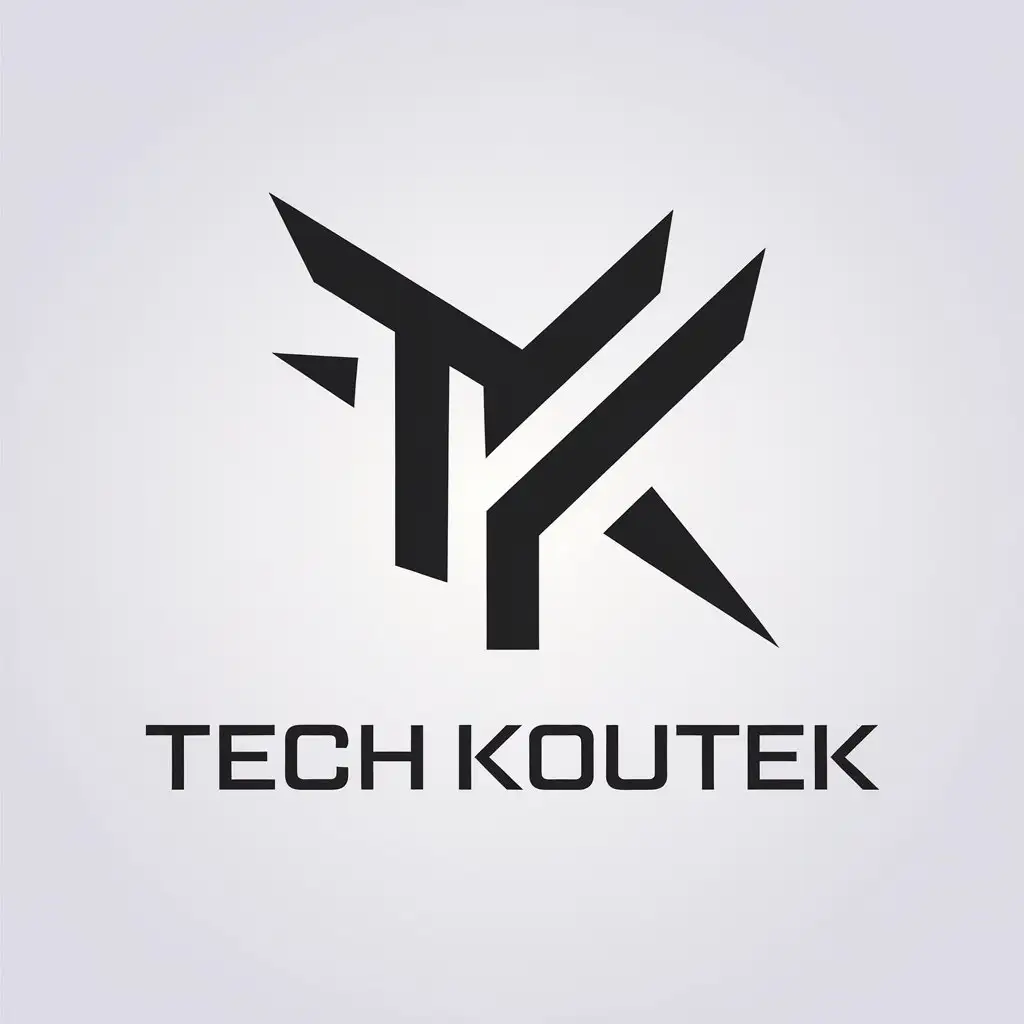 LOGO Design for Tech Koutek Minimalistic Vector with Clear Background for the Technology Industry