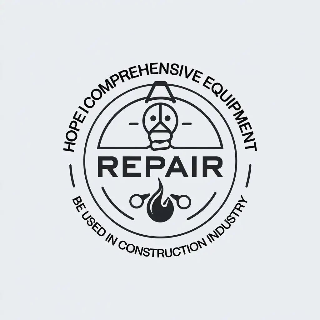 LOGO Design for Hope Comprehensive Equipment ConstructionThemed Leak and Repair Symbol with Moderate Style