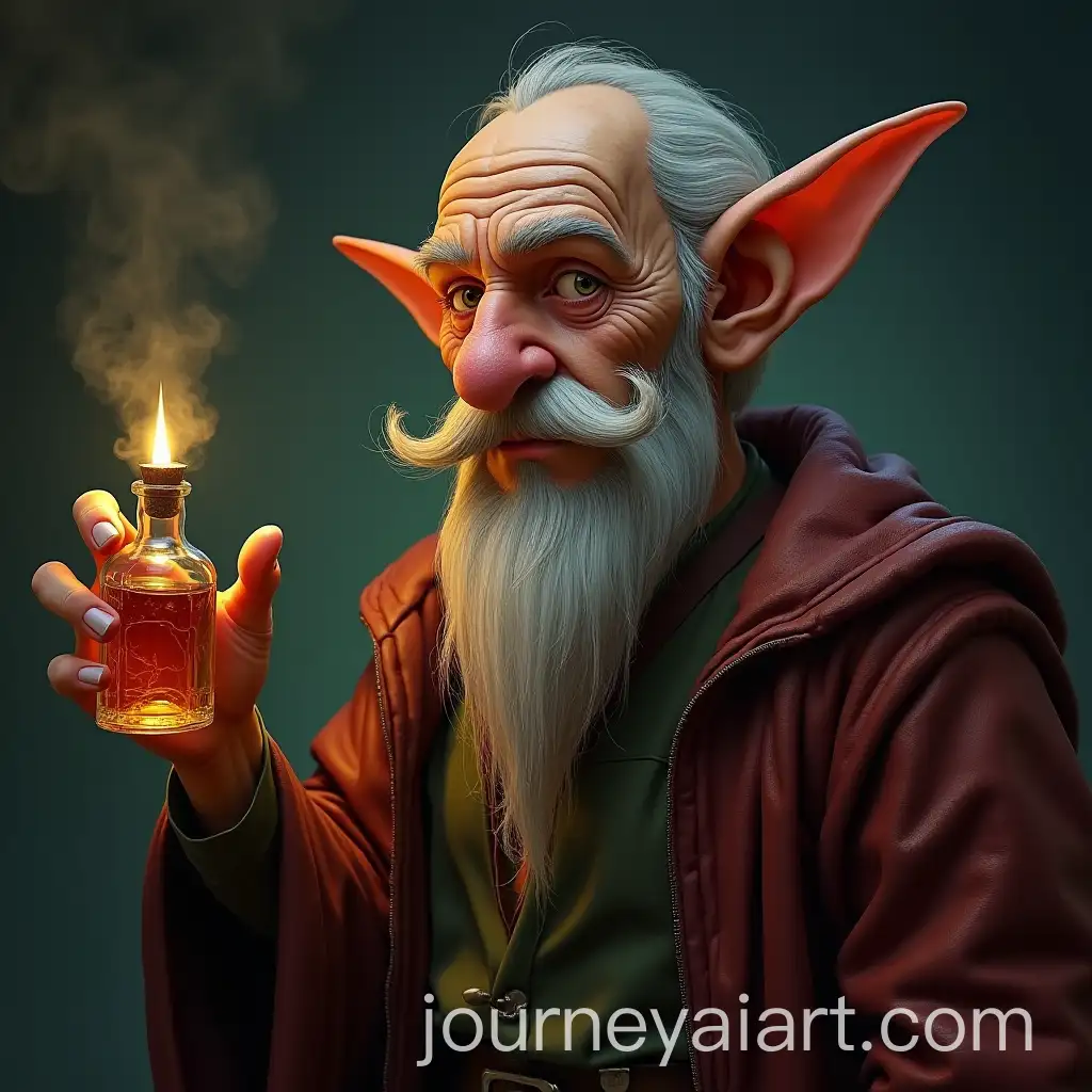 Elderly-Elf-Holding-a-Mystical-Potion-in-a-Fantasy-Realm