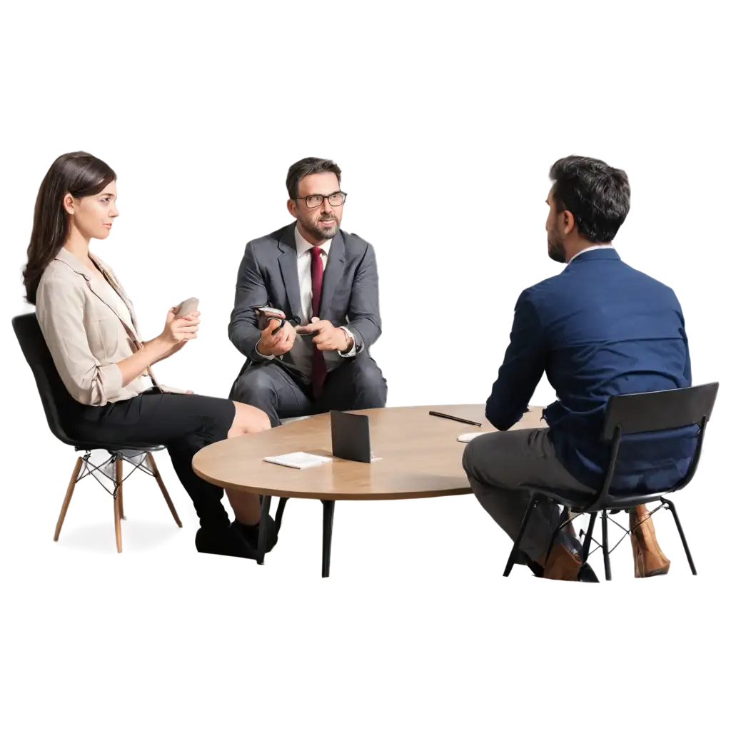 Round-Table-Office-Meeting-PNG-Image-Perfect-for-Professional-Use-and-Clear-Visual-Representation