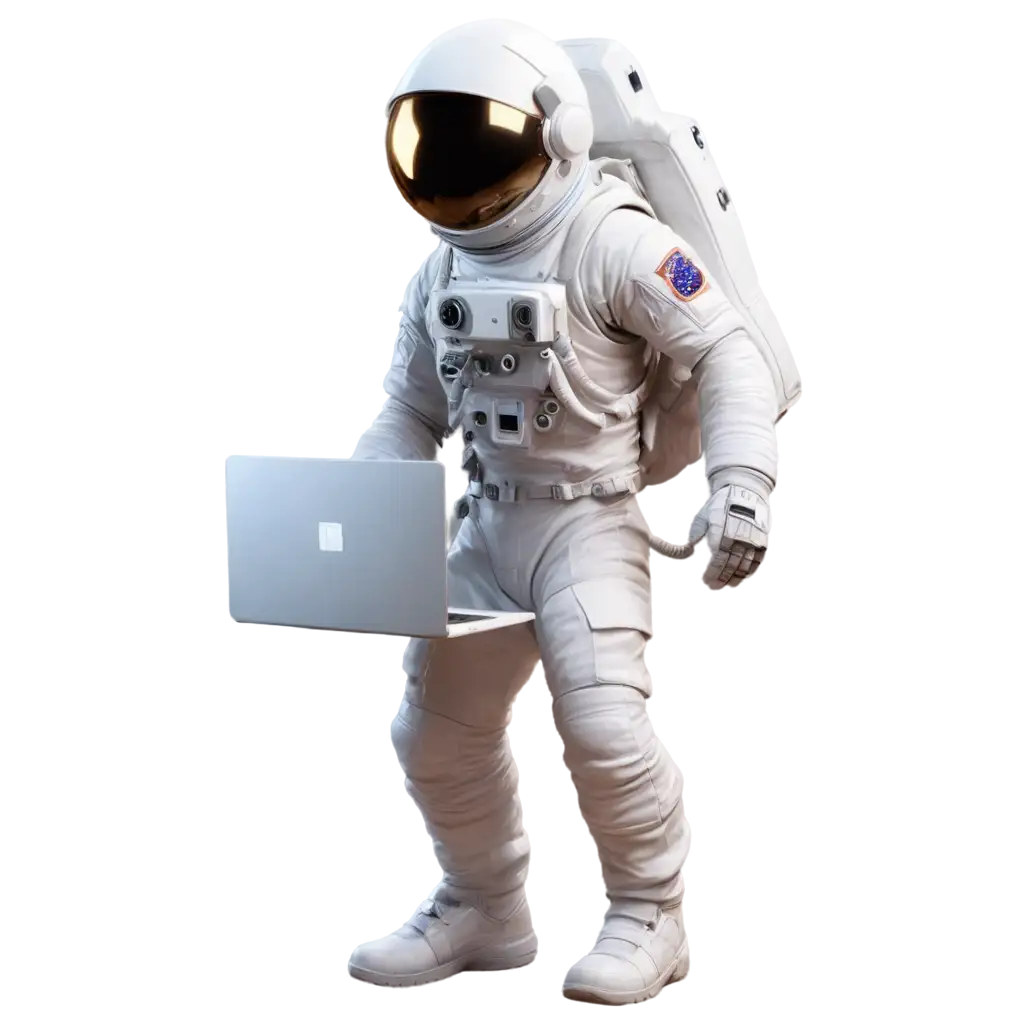 UltraRealistic-PNG-Image-Astronaut-Man-Floating-in-Space-with-Laptop