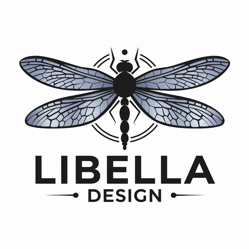 LOGO Design for Libella Design Vector Dragonfly Symbol for Technology Industry