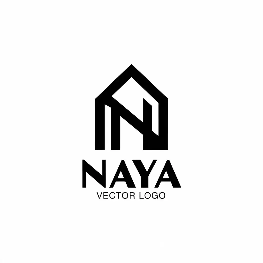 LOGO Design for Naya Architecture Bold Elegance with HouseShaped A and Modern Monochrome