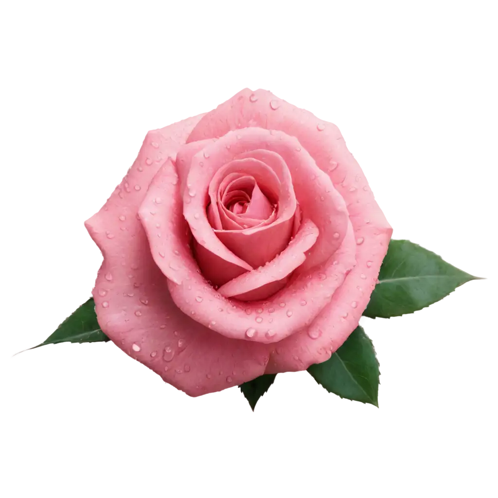 Pink-Rose-with-Drops-of-Water-PNG-Image-for-Stunning-Visuals