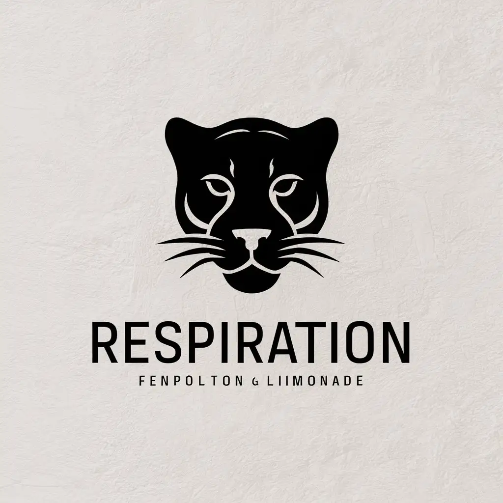 a vector logo design,with the text "RESPIRATION ", main symbol:Panther,complex,be used in Limonade industry,clear background