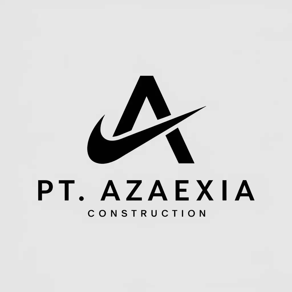 LOGO Design For PT Azalexia Minimalistic Nike Symbol for the Construction Industry