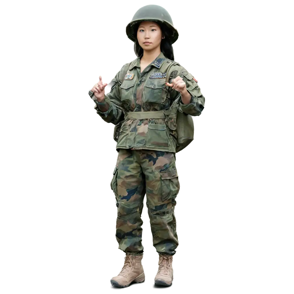 Dynamic-Woman-in-Army-Uniform-HighImpact-PNG-Image-for-Versatile-Usage