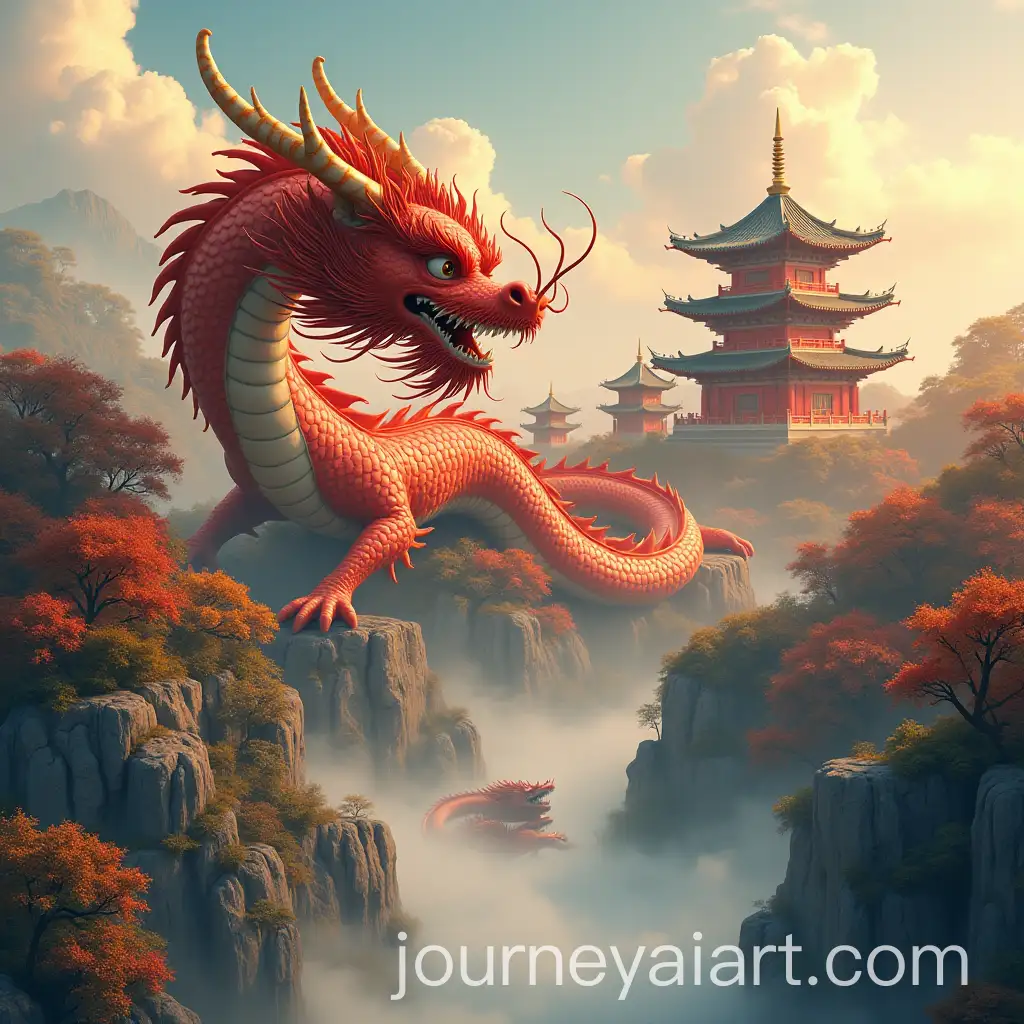 Majestic-Dragon-Soaring-Above-Ancient-Chinese-Temple