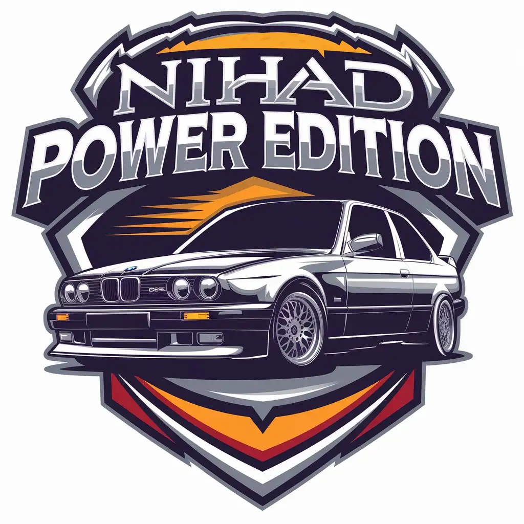 LOGO Design for Nihad Power Edition BMW E34 Vector Logo Design for Automotive Industry