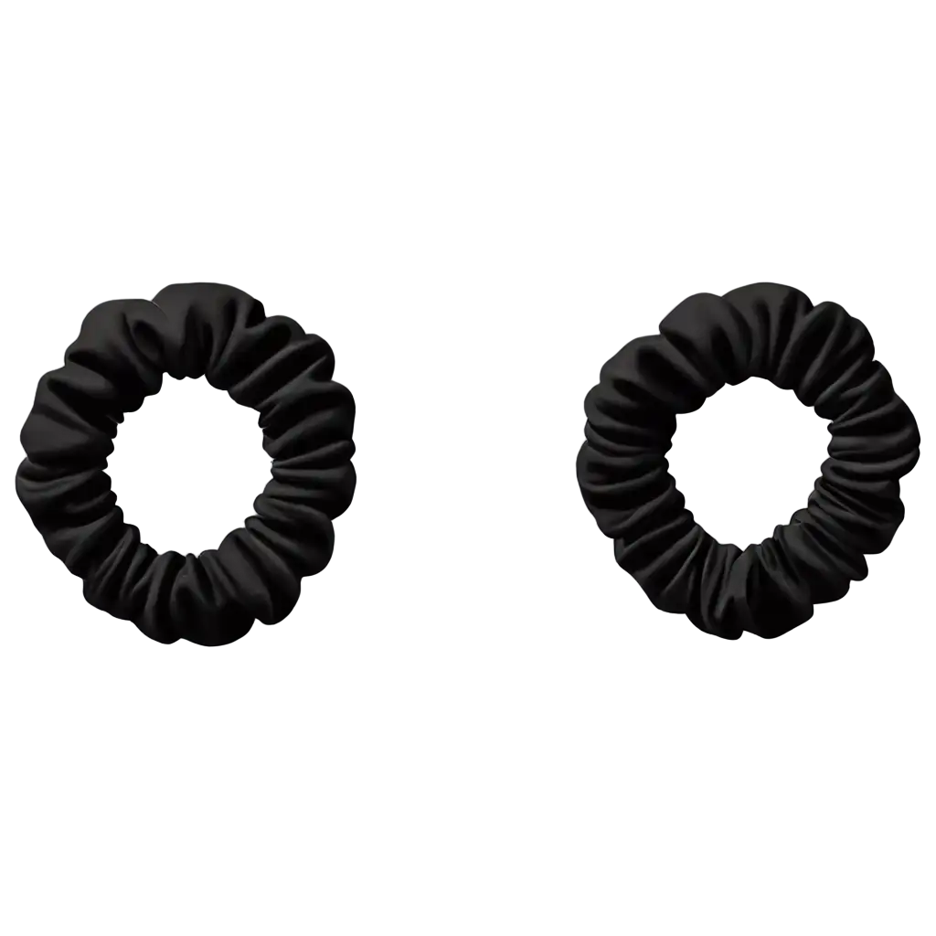 HighQuality-Black-Scrunchies-PNG-for-Versatile-Digital-Use