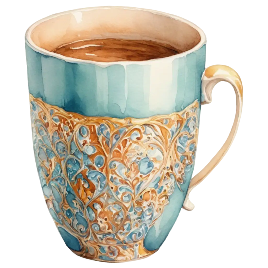 Exquisite-Cup-with-Beautiful-Pattern-Enhance-Your-Projects-with-a-Stunning-PNG-Image