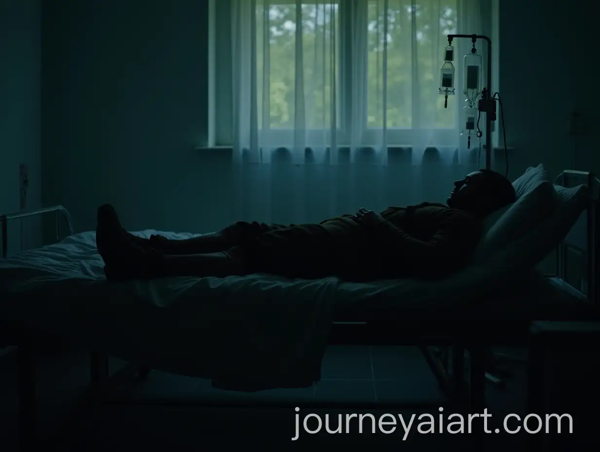 SilAI-Image-Prompt-Expansionhouette-of-a-Russian-Soldier-Recovering-in-a-Hospital-Bed