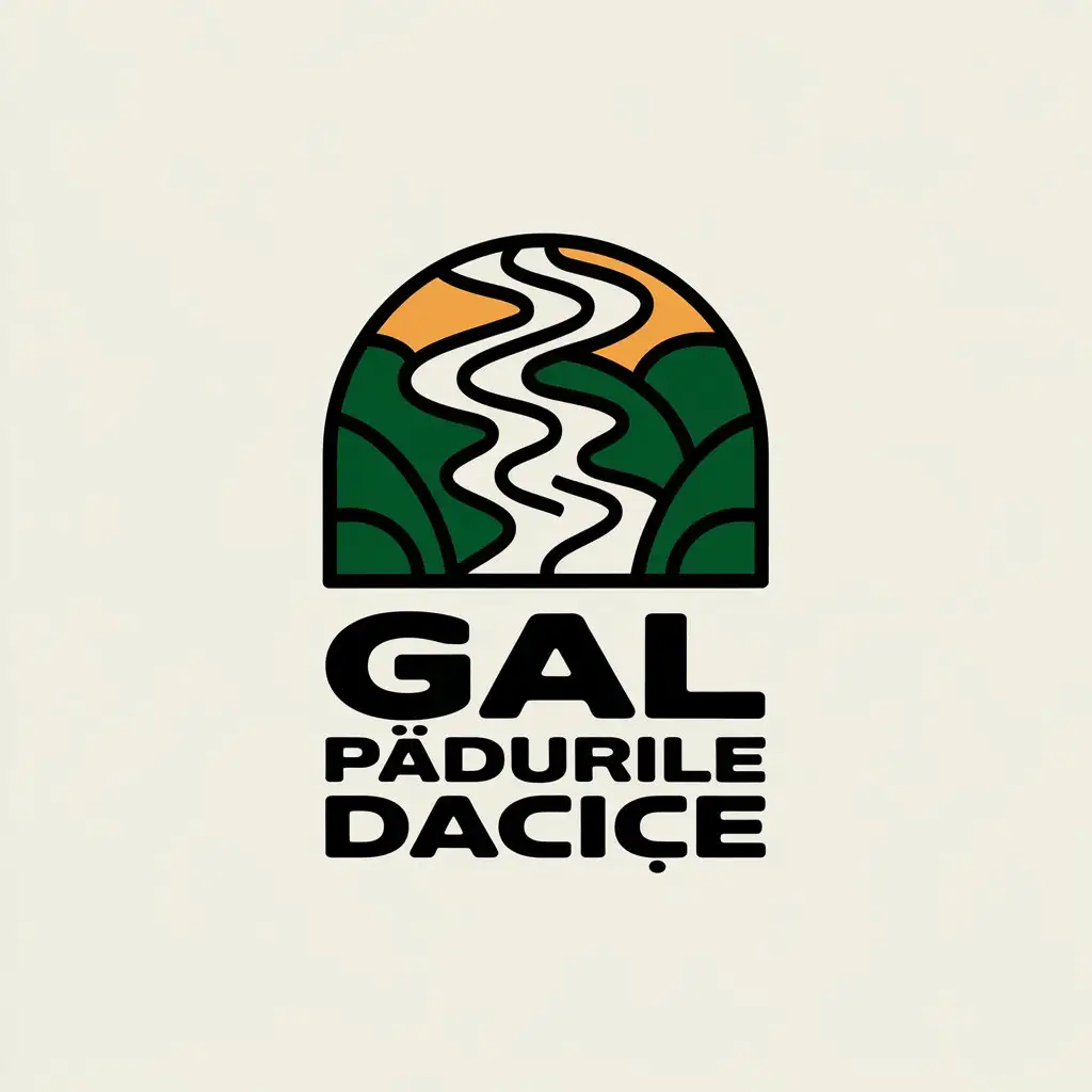 LOGO Design for GAL Pdurile Dacice River Symbol with Nonprofit Industry Focus and Clear Background