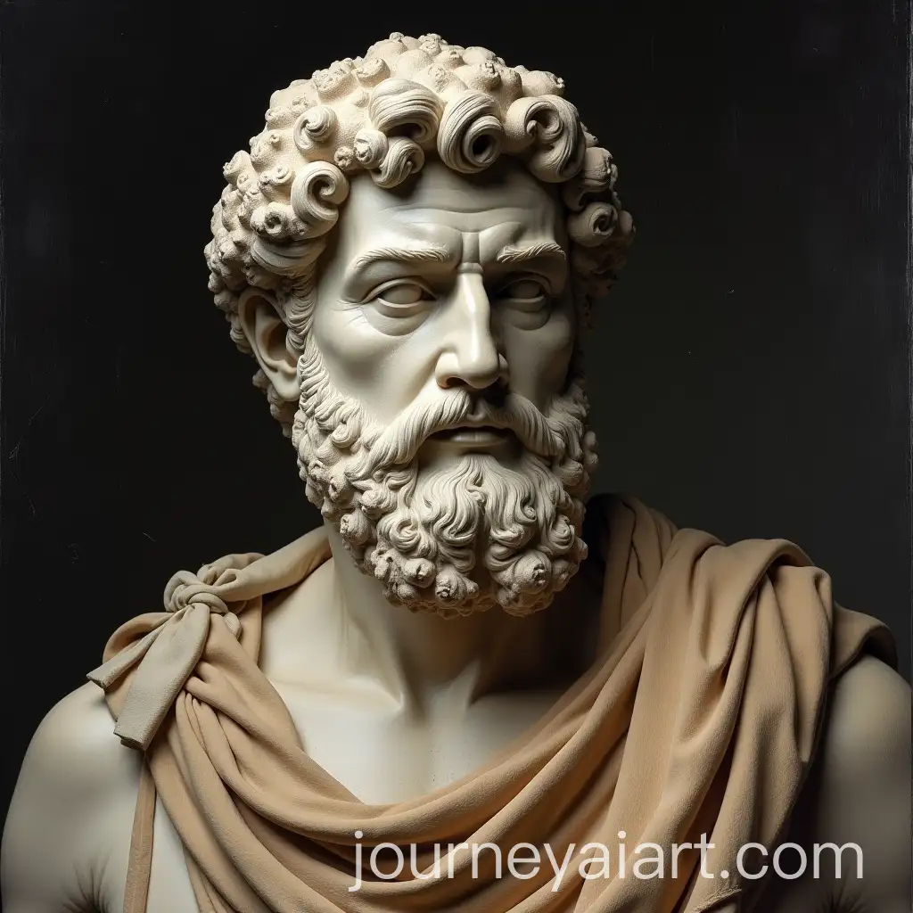 Portrait-of-Aristotle-Sculpted-in-Thermocol
