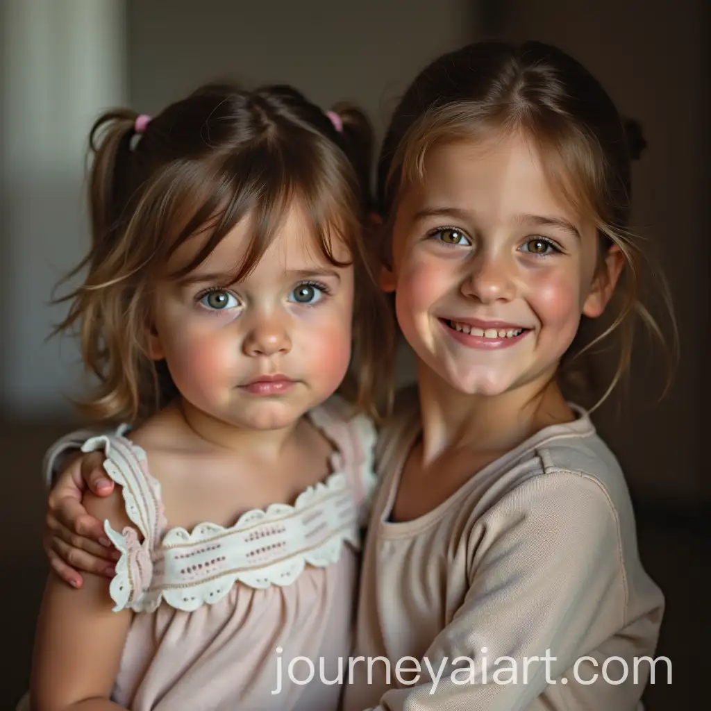Two-Children-One-Sad-and-One-Smiling-Capturing-Emotions-in-a-Single-Moment