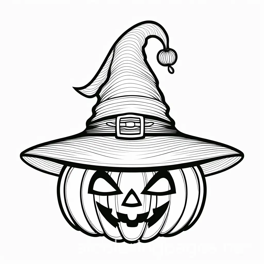 Wizard-JackoLantern-Coloring-Page-on-White-Background