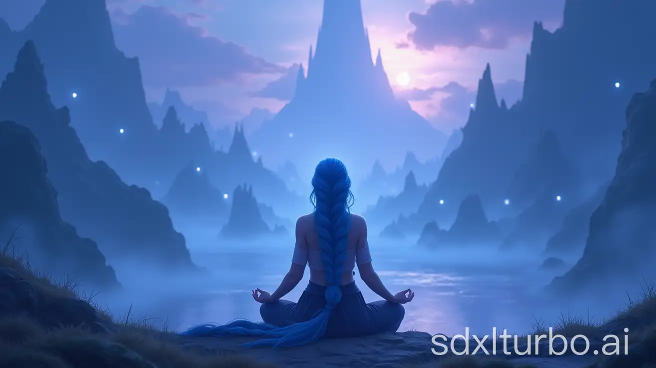 Jinx-League-of-Legends-Meditative-Pose-in-Mystical-Landscape