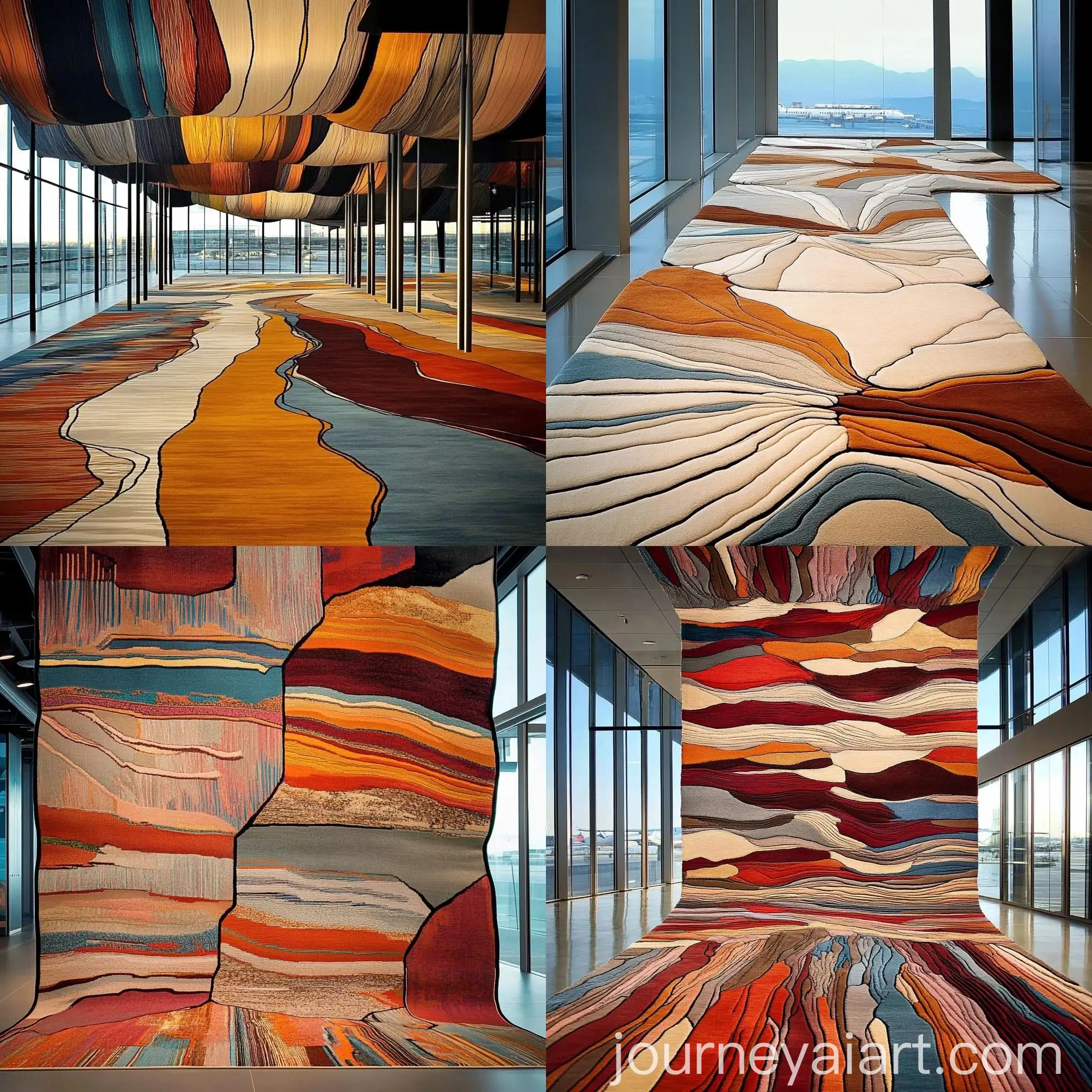 Airport-Hanging-Tuft-Rug-Art-Installation