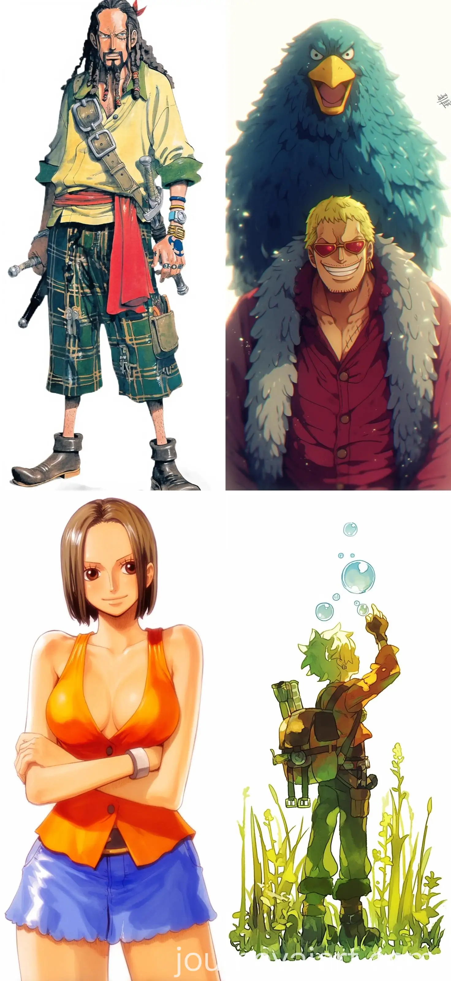 Tall-Slender-Anime-Pirate-One-Piece-Character-with-Copic-Marker-Art