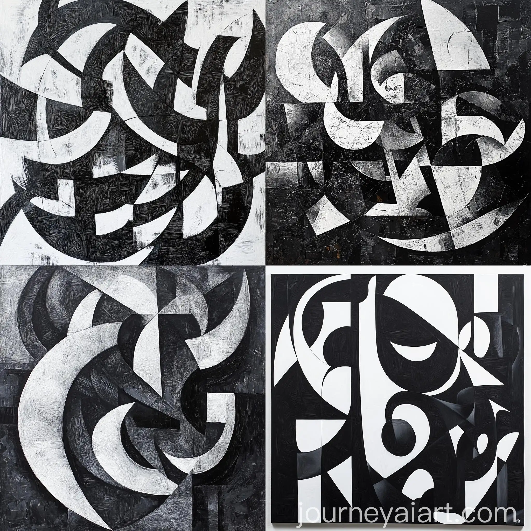 Abstract-Arabic-Calligraphy-Painting-Inspired-by-Picasso-Cubism