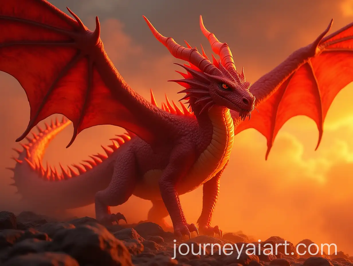 Majestic-Red-FireBreathing-Dragon-in-Action