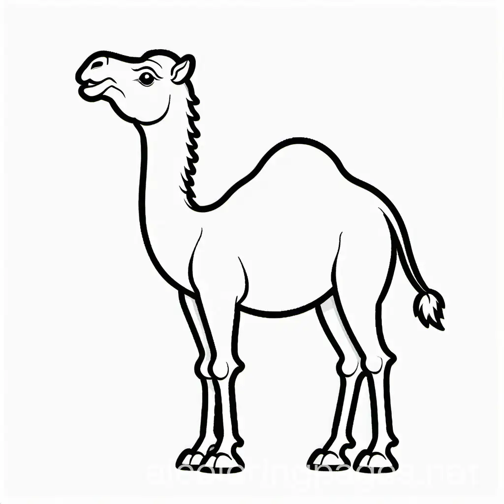 Simple-Side-View-Camel-Coloring-Page