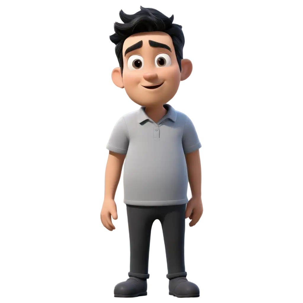 PNG-Image-of-Male-Character-with-Black-Hair-and-Grey-Shirt-Detailed-Artistic-Rendering