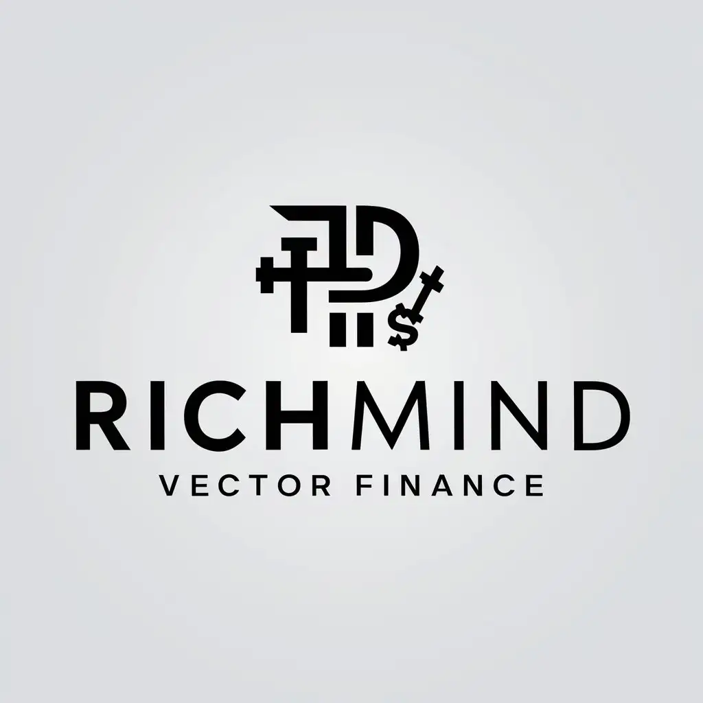 LOGO Design for RichMind Vector Logo with Geld and Moderate Symbols for Finance Industry