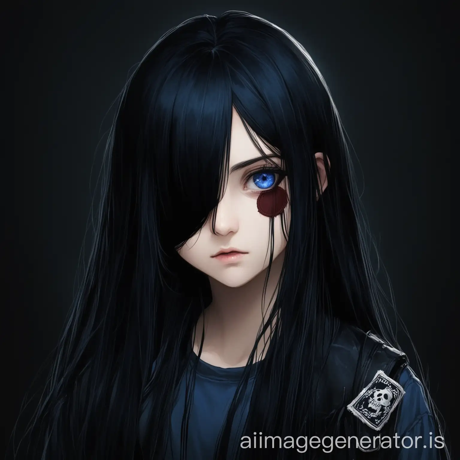 Girl-with-Dark-Blue-Eyes-and-Black-Hair-Wearing-an-Eye-Patch