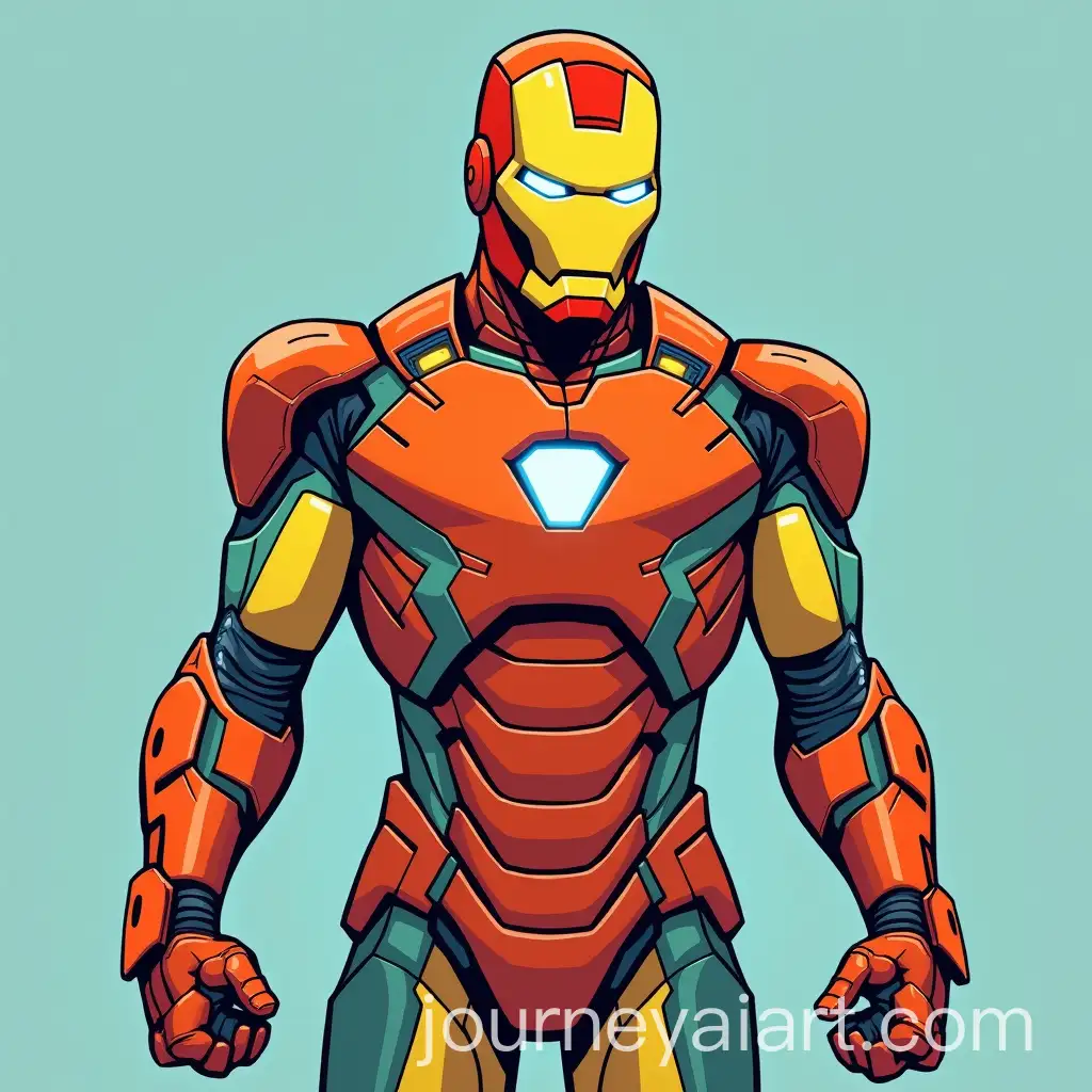 Iron-Man-in-Vibrant-Orange-White-Green-and-Blue-Armor-Suit