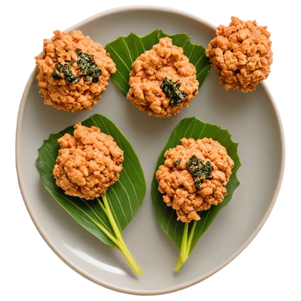 Crispy-Chicken-Karaage-Bites-PNG-Image-with-Nori-Sprinkle-and-Spicy-Mayo-on-White-Round-Plate-HighQuality-Image-for-Culinary-Visuals