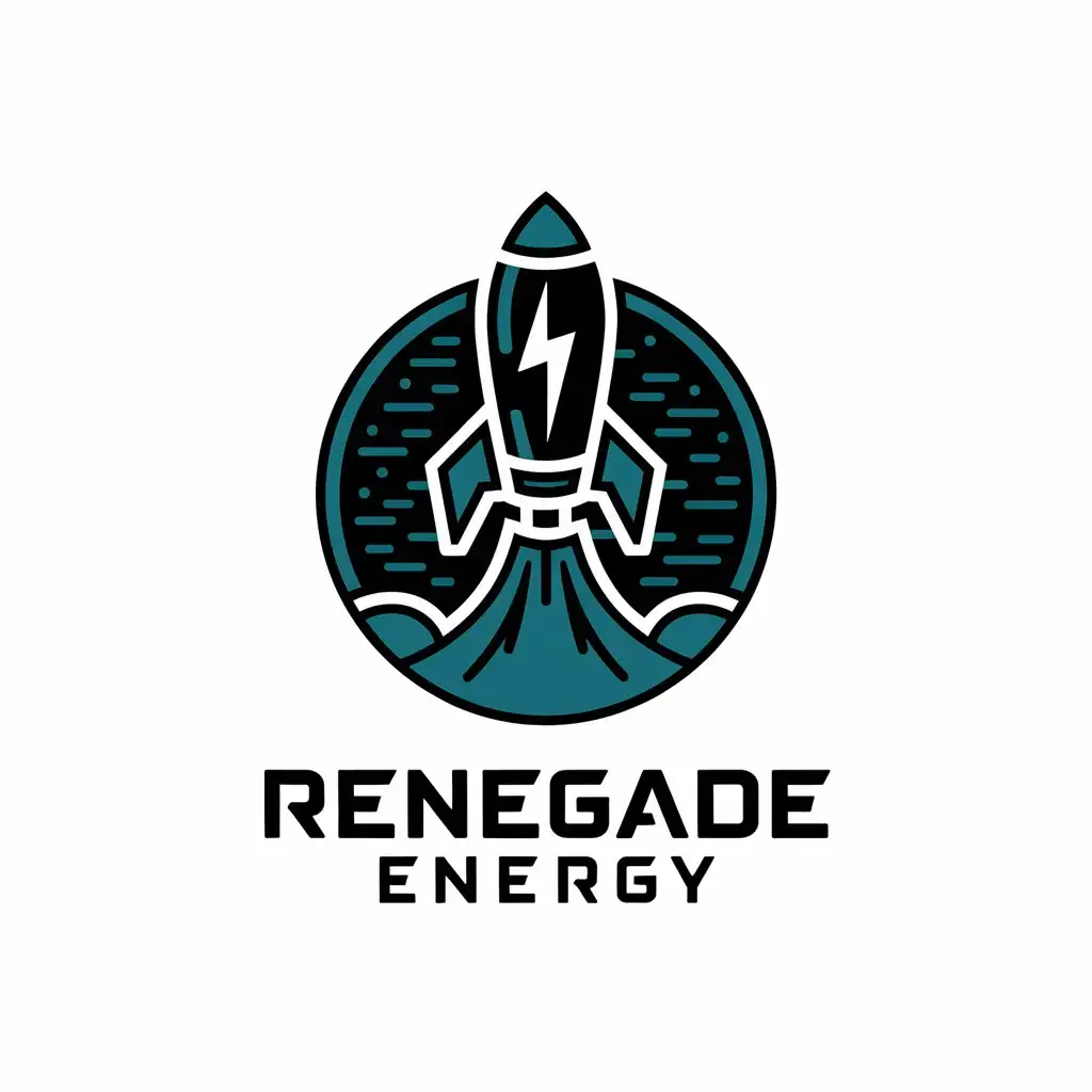 LOGO Design for Renegade Energy Modern Minimalist Aesthetic with Bold Red and Subtle Energy Elements