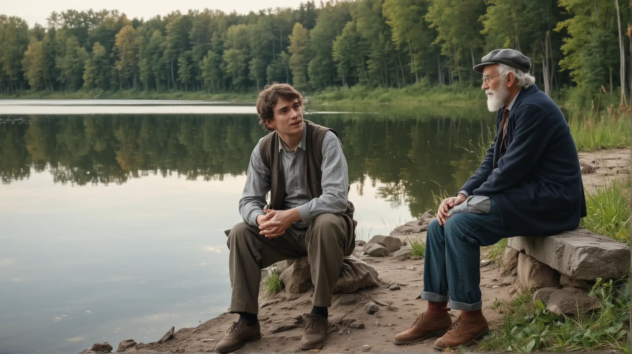 Intergenerational Conversation by the Lake