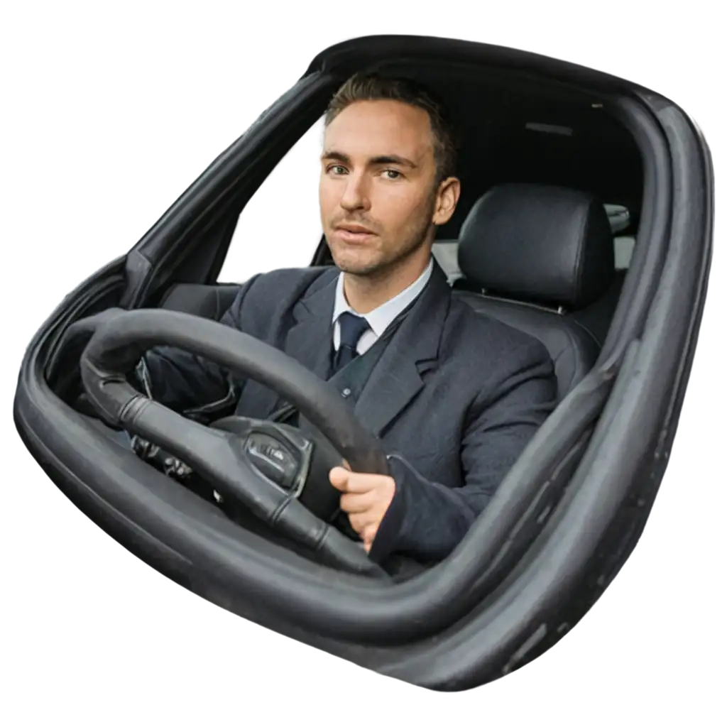 Driver-Looking-North-While-Driving-HighQuality-PNG-Image-for-Various-Applications