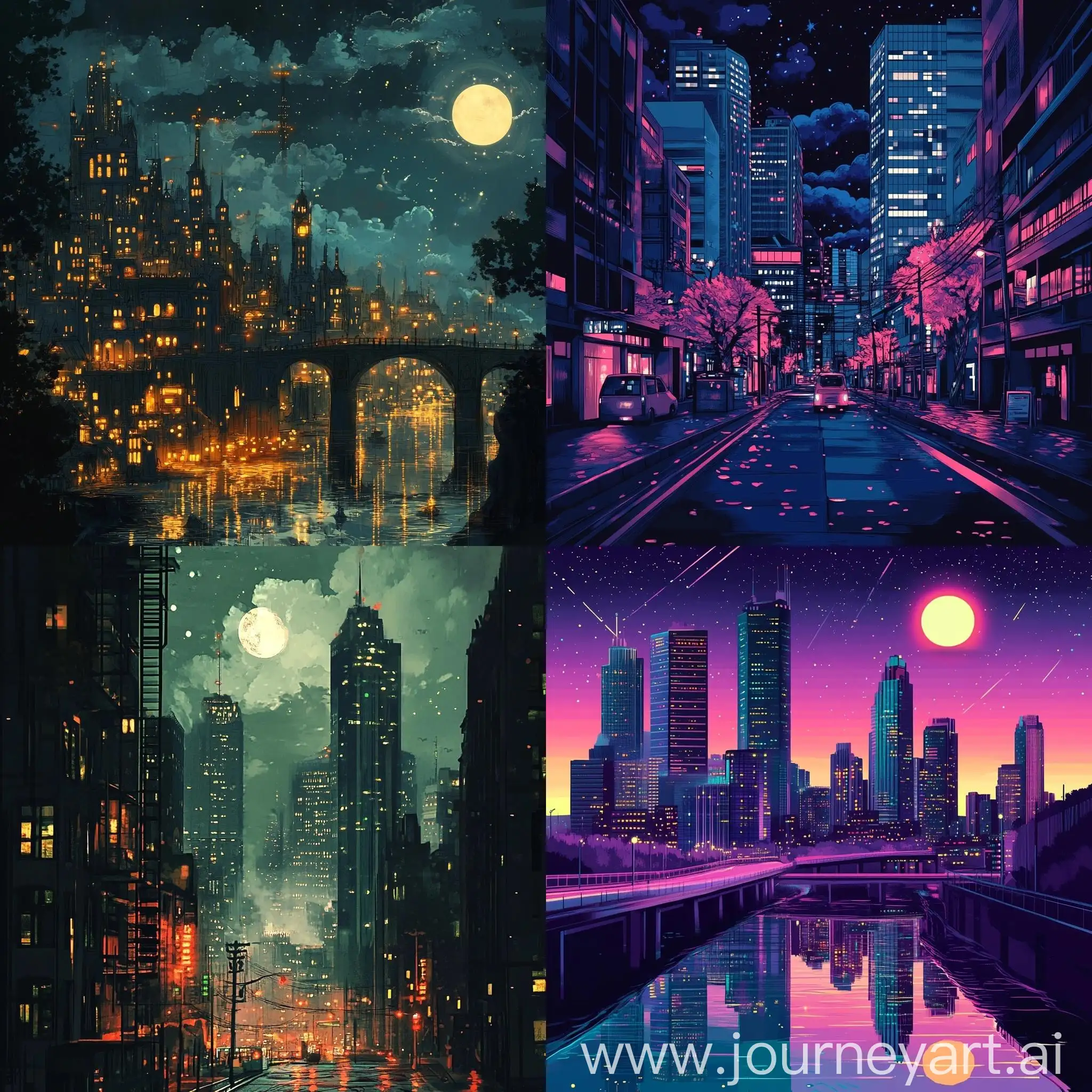 Illuminated-Night-Cityscape-Illustration