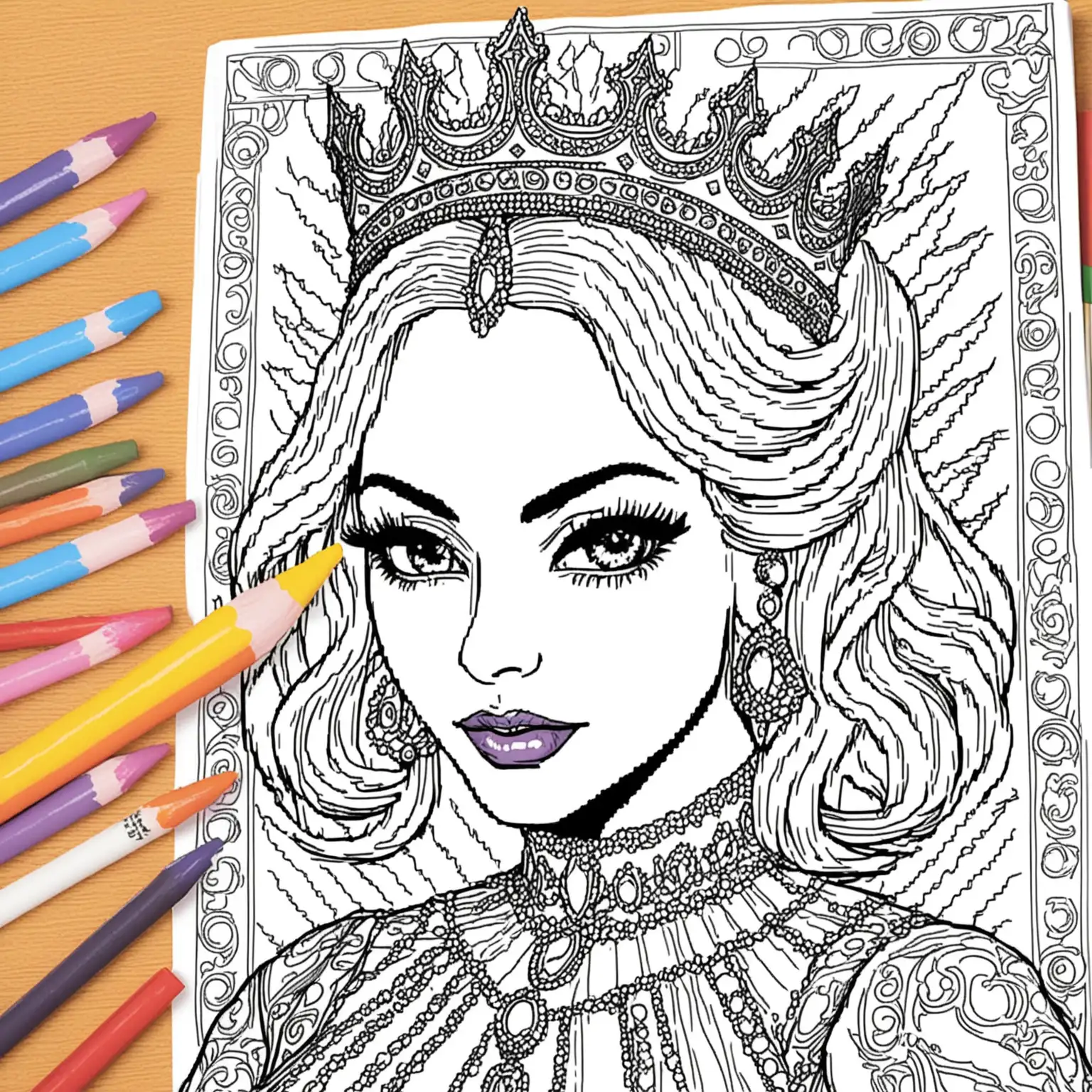 Queens celebrity, coloring book