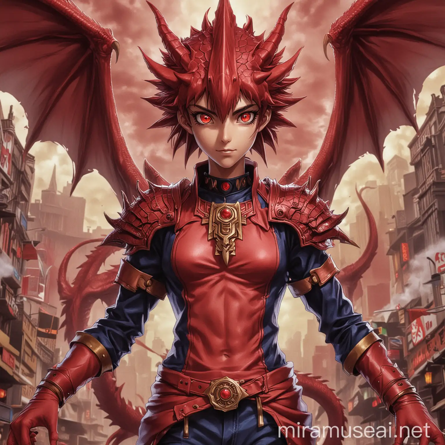 Femboy RedEyes Red Dragon YuGiOh Card