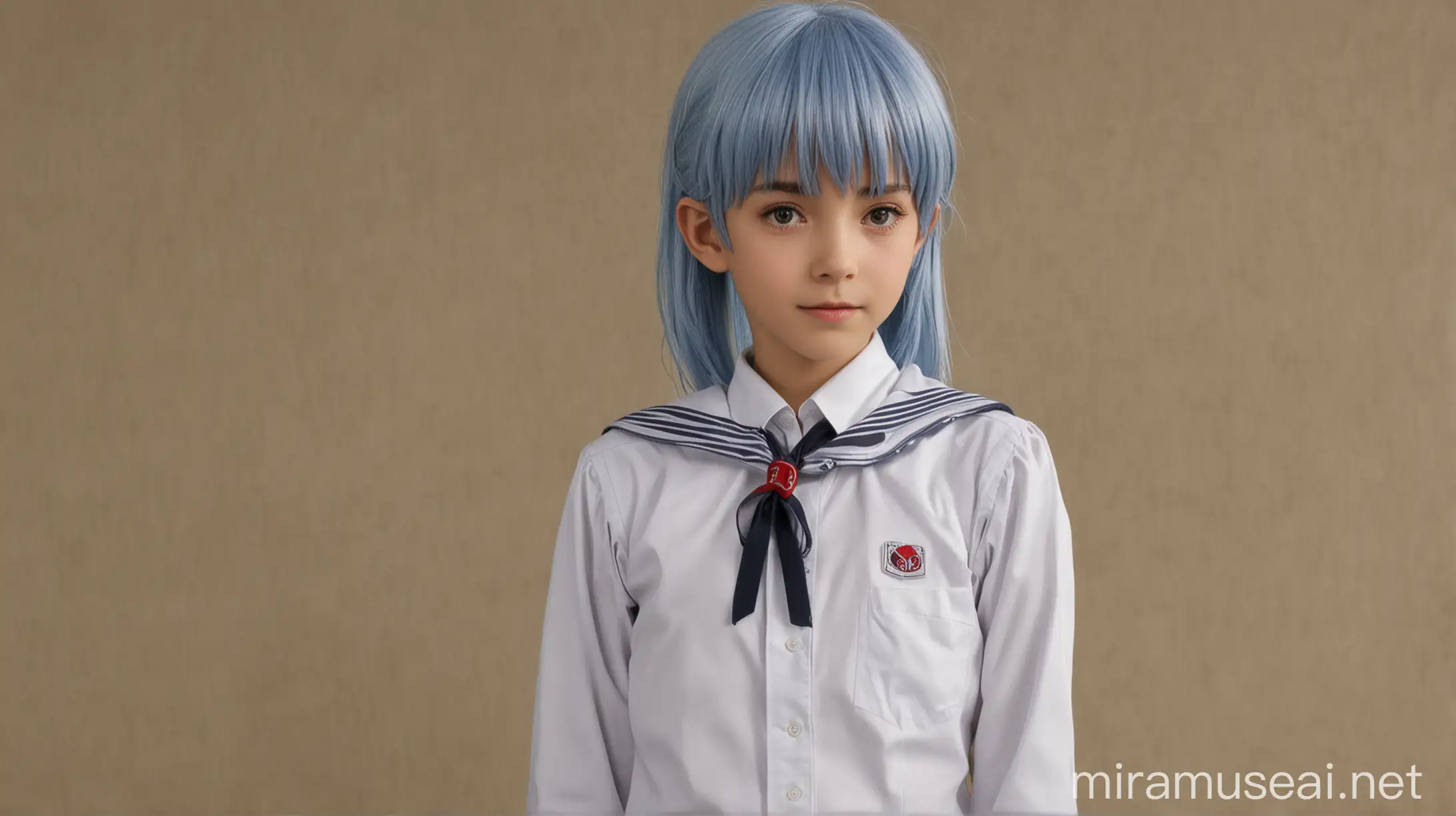 TenYearOld Rei Ayanami in School Uniform