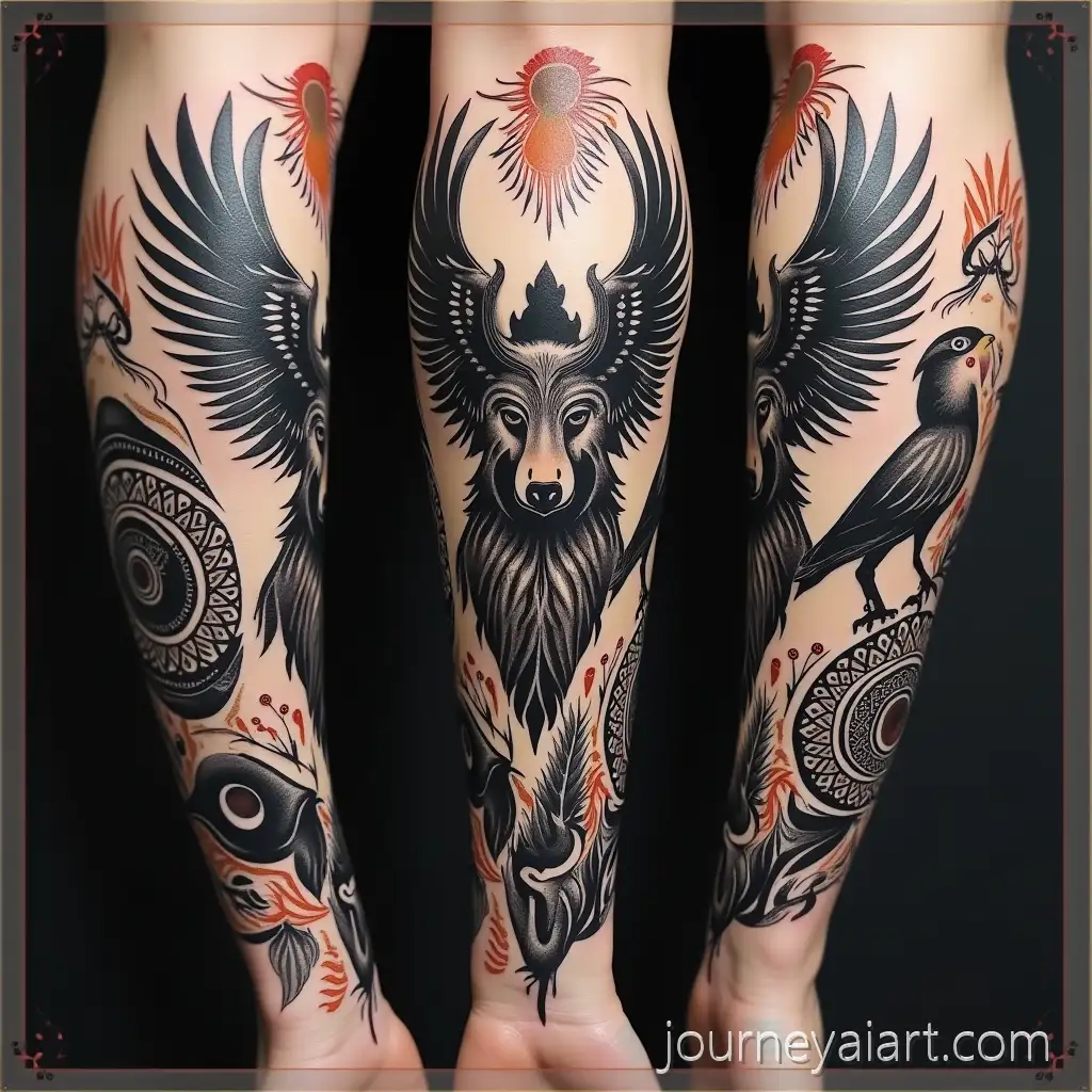UkrainianSpirits-of-the-Steppes-Tattoo-Mythology-Tattoo-Sleeve-Featuring-Spirits-of-the-Steppes